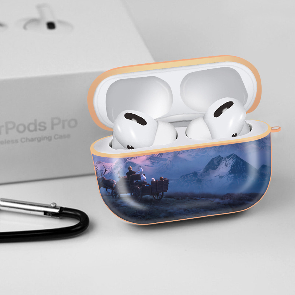アナと雪の女王 アンナ エルサ Frozen Anna Elsa 【AirPods Pro用】ハードシェル保護ケース｜耐衝撃・防指紋・カラビナ付き商品仕様