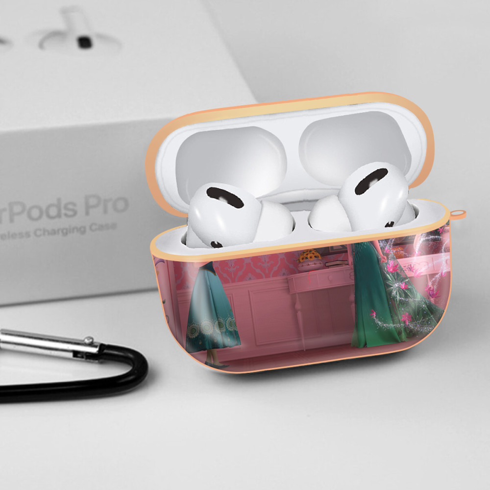 アナと雪の女王 アンナ エルサ Frozen Anna Elsa 【AirPods Pro用】ハードシェル保護ケース｜耐衝撃・防指紋・カラビナ付き商品仕様