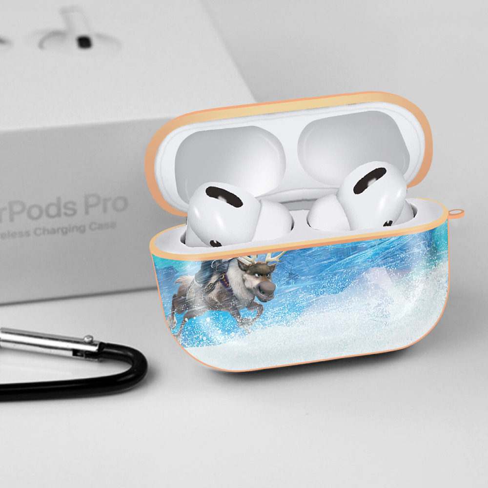 アナと雪の女王 アンナ エルサ Frozen Anna Elsa 【AirPods Pro用】ハードシェル保護ケース｜耐衝撃・防指紋・カラビナ付き商品仕様