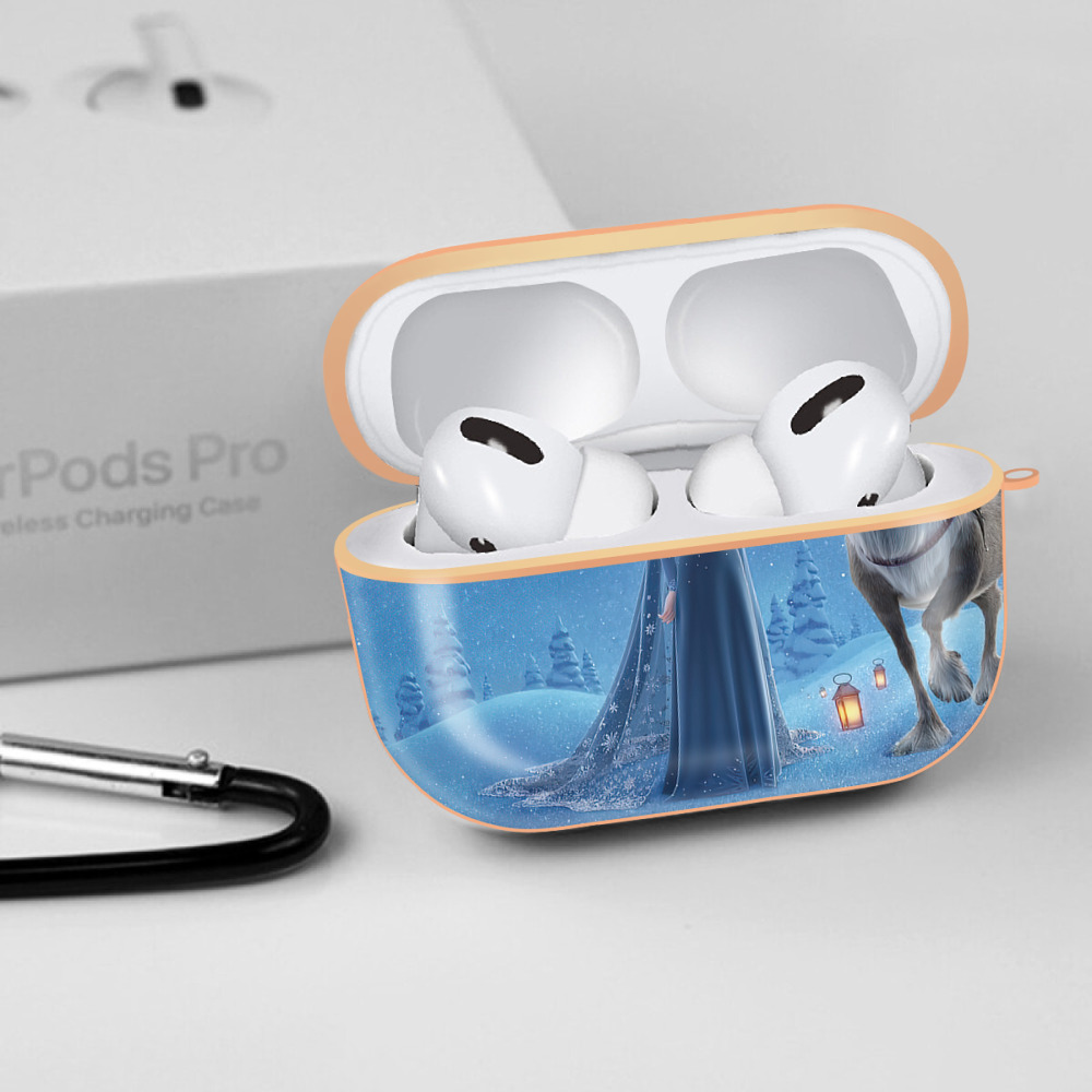 アナと雪の女王 アンナ エルサ Frozen Anna Elsa 【AirPods Pro用】ハードシェル保護ケース｜耐衝撃・防指紋・カラビナ付き商品仕様