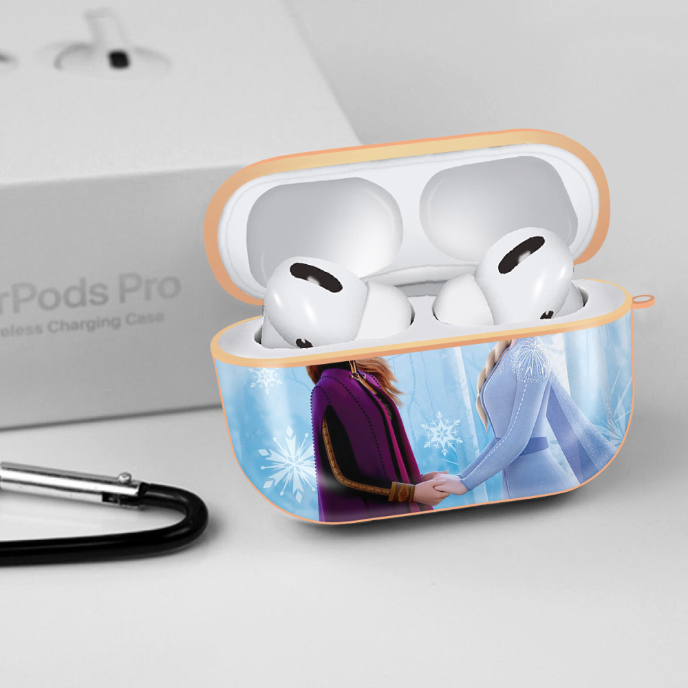 アナと雪の女王 アンナ エルサ Frozen Anna Elsa 【AirPods Pro用】ハードシェル保護ケース｜耐衝撃・防指紋・カラビナ付き商品仕様
