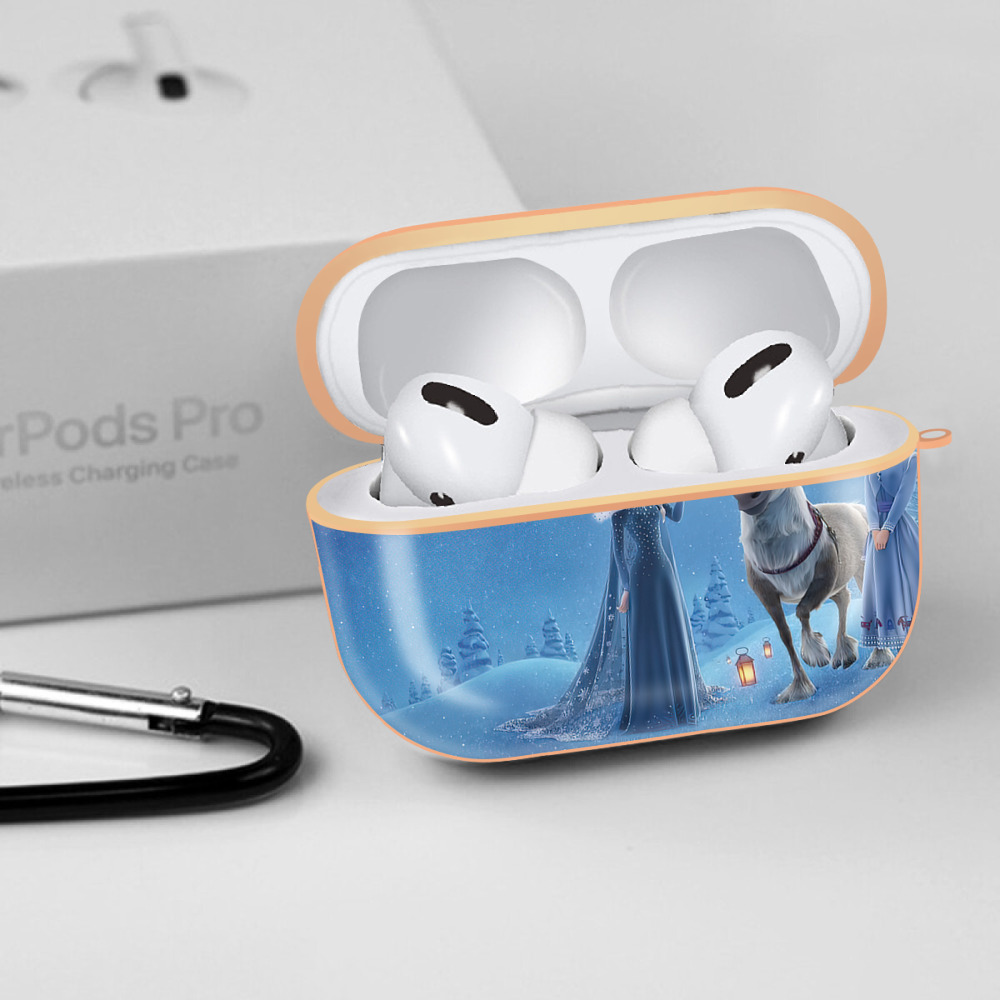 アナと雪の女王 アンナ エルサ Frozen Anna Elsa 【AirPods Pro用】ハードシェル保護ケース｜耐衝撃・防指紋・カラビナ付き商品仕様