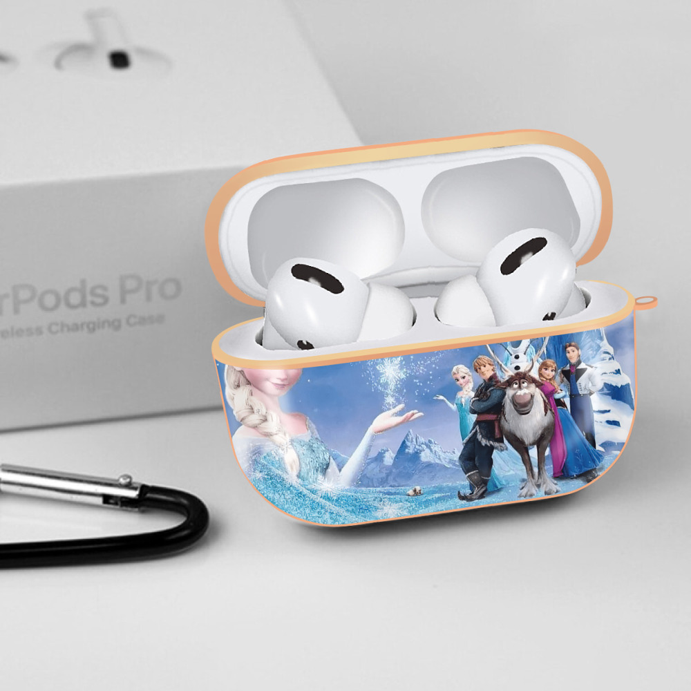 アナと雪の女王 アンナ エルサ Frozen Anna Elsa 【AirPods Pro用】ハードシェル保護ケース｜耐衝撃・防指紋・カラビナ付き商品仕様