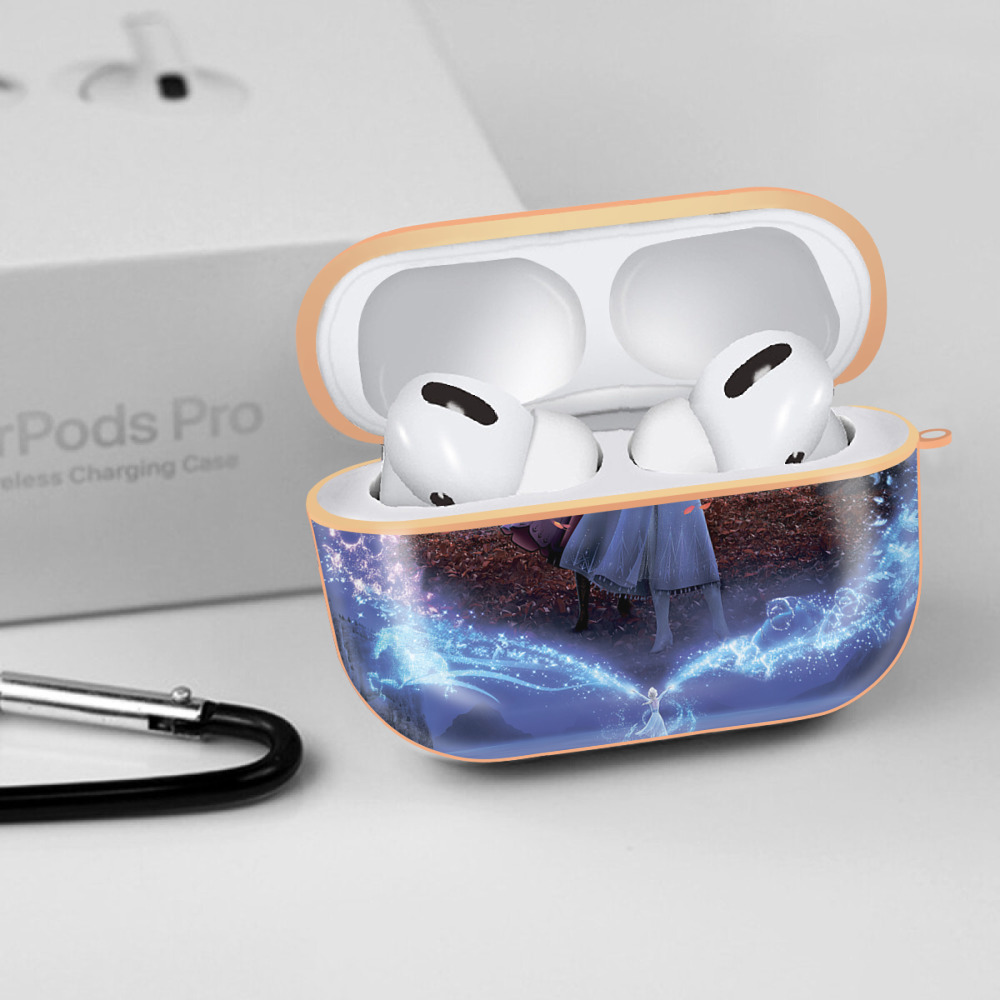 アナと雪の女王 アンナ エルサ Frozen Anna Elsa 【AirPods Pro用】ハードシェル保護ケース｜耐衝撃・防指紋・カラビナ付き商品仕様