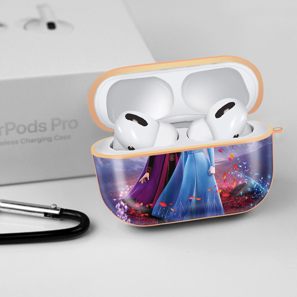 アナと雪の女王 アンナ エルサ Frozen Anna Elsa 【AirPods Pro用】ハードシェル保護ケース｜耐衝撃・防指紋・カラビナ付き商品仕様