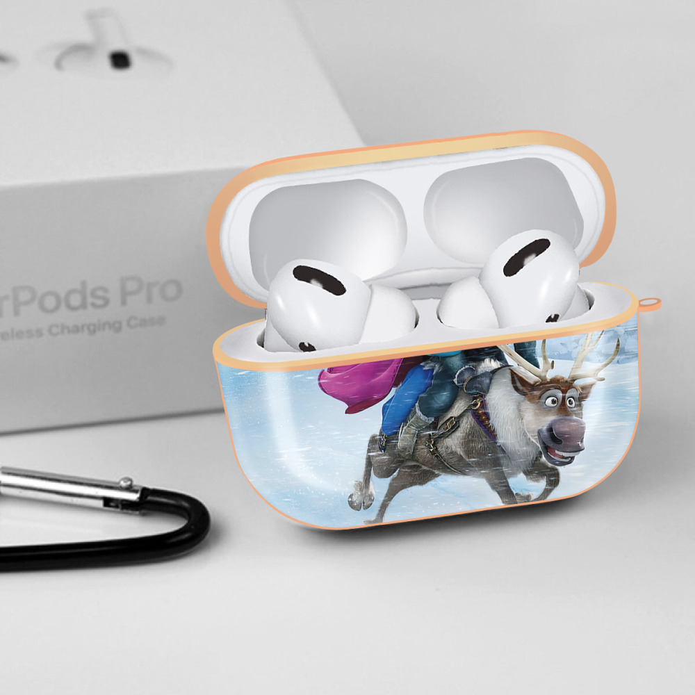 アナと雪の女王 アンナ エルサ Frozen Anna Elsa 【AirPods Pro用】ハードシェル保護ケース｜耐衝撃・防指紋・カラビナ付き商品仕様