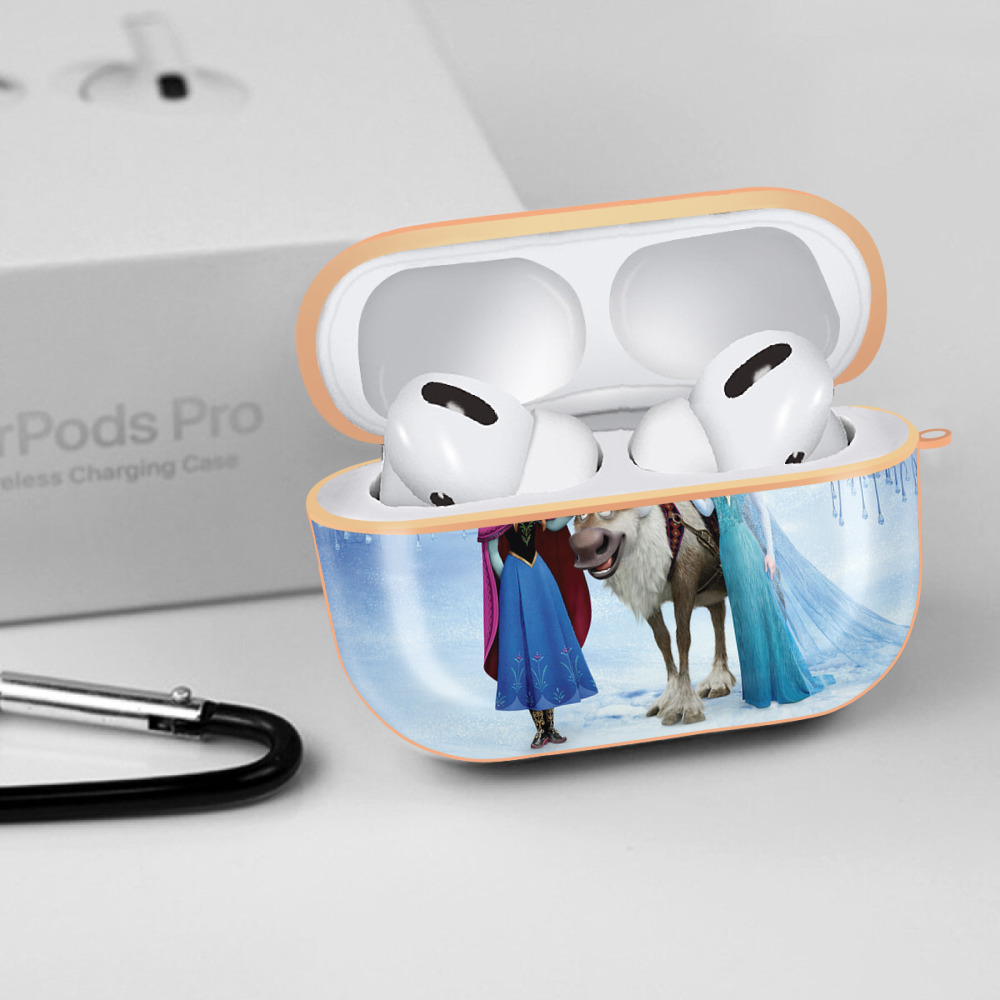 アナと雪の女王 アンナ エルサ Frozen Anna Elsa 【AirPods Pro用】ハードシェル保護ケース｜耐衝撃・防指紋・カラビナ付き商品仕様