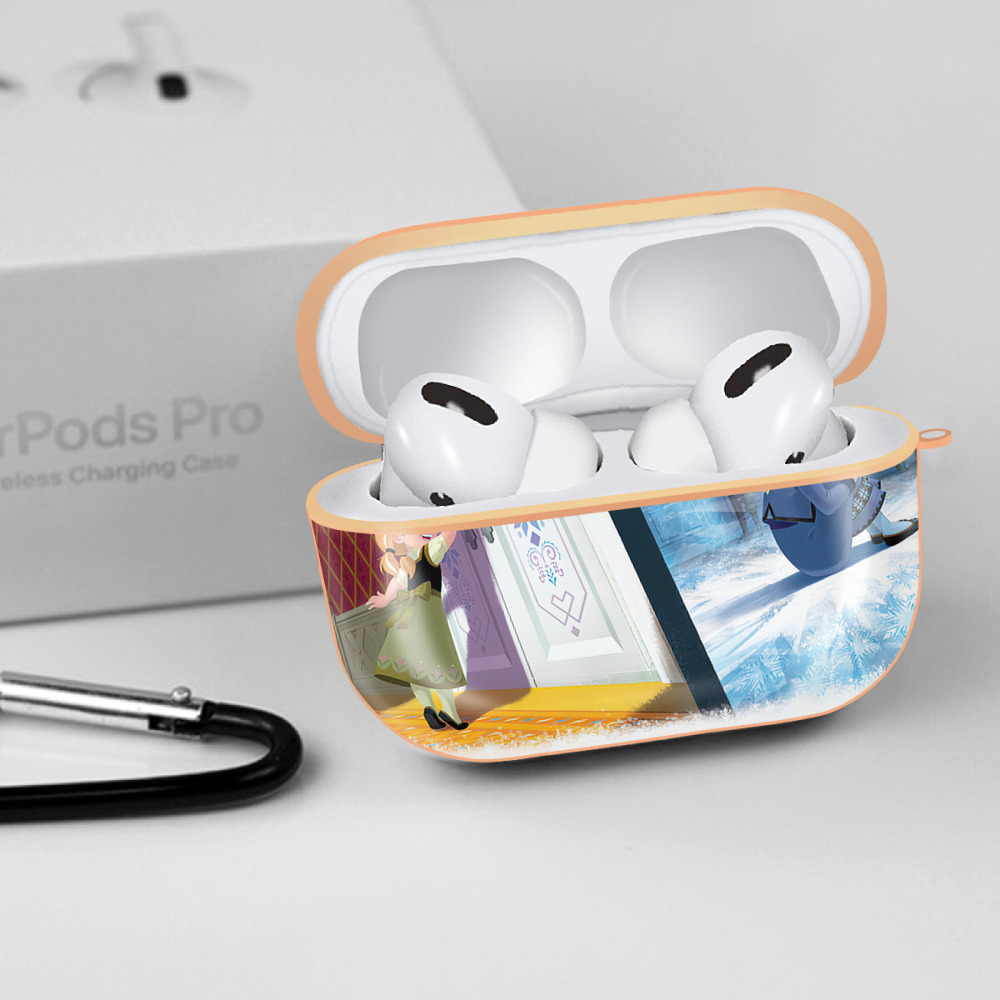 アナと雪の女王 アンナ エルサ Frozen Anna Elsa 【AirPods Pro用】ハードシェル保護ケース｜耐衝撃・防指紋・カラビナ付き商品仕様