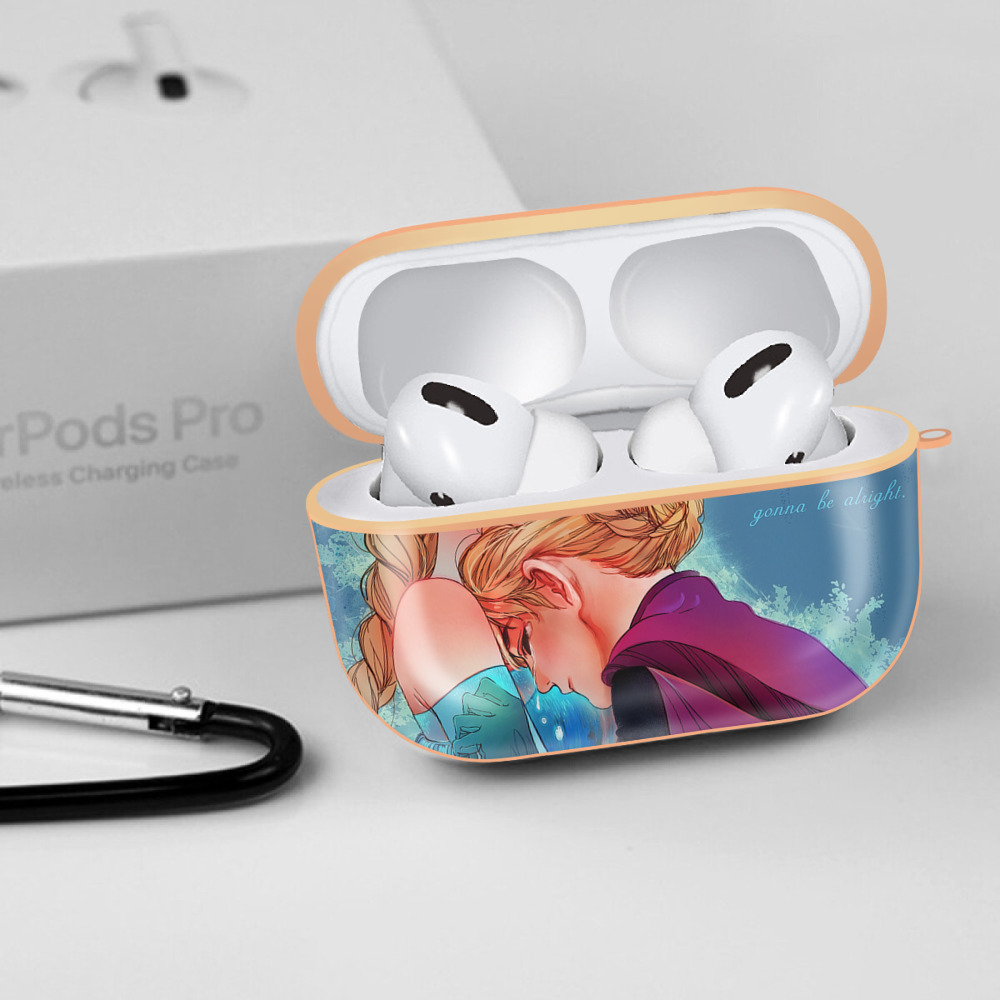 アナと雪の女王 アンナ エルサ Frozen Anna Elsa 【AirPods Pro用】ハードシェル保護ケース｜耐衝撃・防指紋・カラビナ付き商品仕様