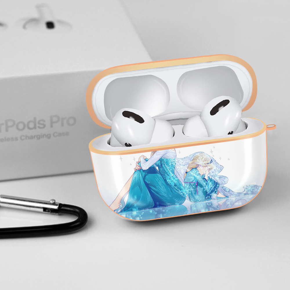 アナと雪の女王 アンナ エルサ Frozen Anna Elsa 【AirPods Pro用】ハードシェル保護ケース｜耐衝撃・防指紋・カラビナ付き商品仕様