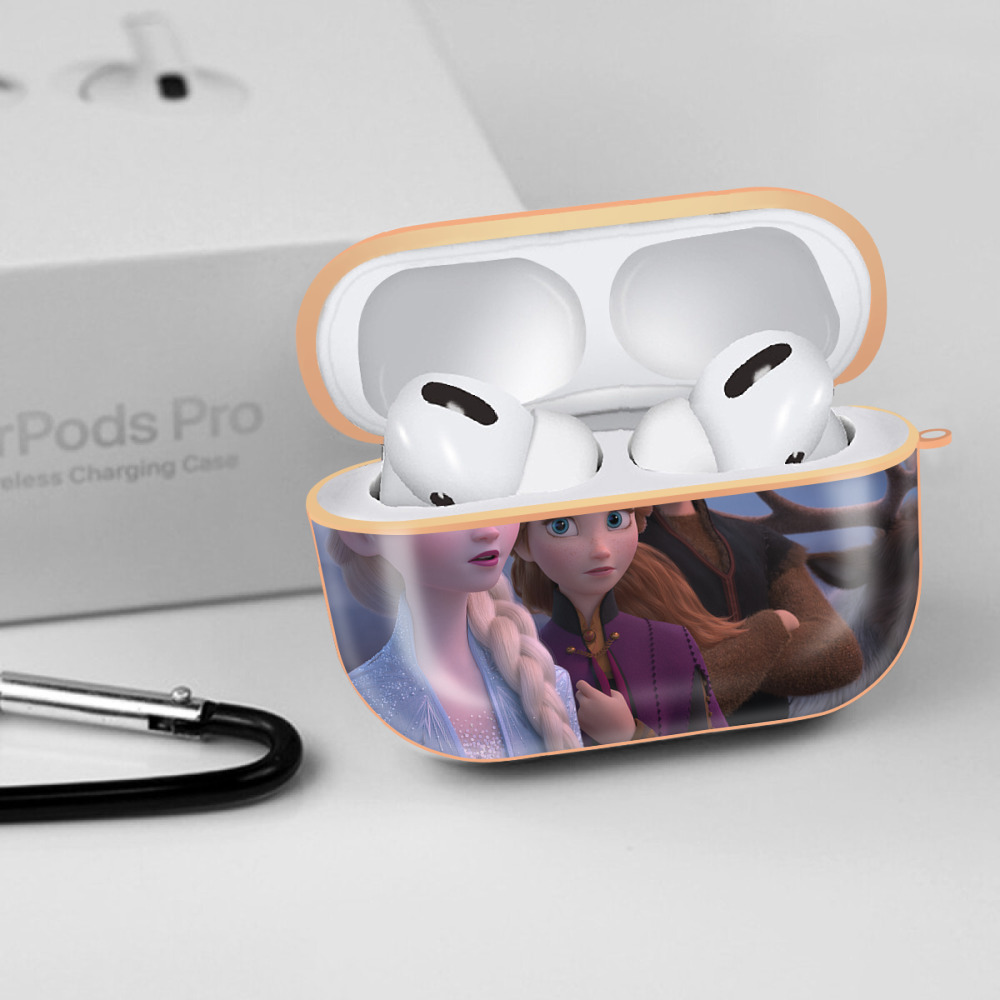 アナと雪の女王 アンナ エルサ Frozen Anna Elsa 【AirPods Pro用】ハードシェル保護ケース｜耐衝撃・防指紋・カラビナ付き商品仕様