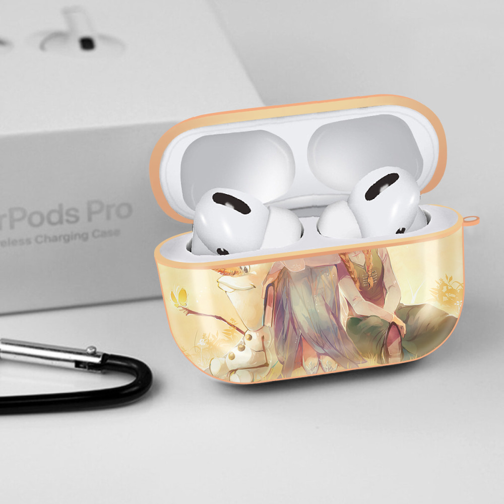 アナと雪の女王 アンナ エルサ Frozen Anna Elsa 【AirPods Pro用】ハードシェル保護ケース｜耐衝撃・防指紋・カラビナ付き商品仕様