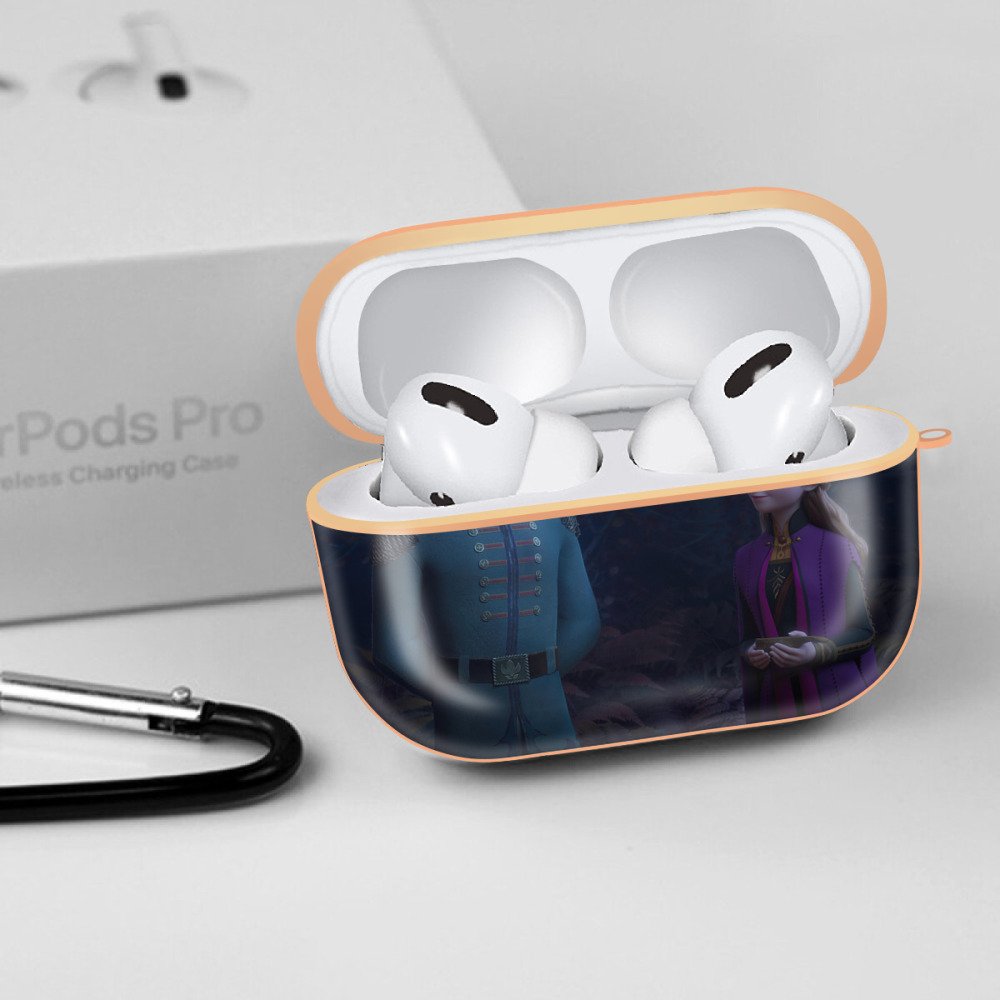 アナと雪の女王 アンナ エルサ Frozen Anna Elsa 【AirPods Pro用】ハードシェル保護ケース｜耐衝撃・防指紋・カラビナ付き商品仕様