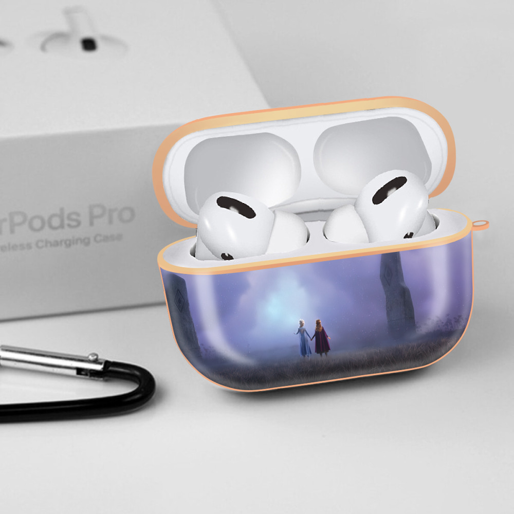 アナと雪の女王 アンナ エルサ Frozen Anna Elsa 【AirPods Pro用】ハードシェル保護ケース｜耐衝撃・防指紋・カラビナ付き商品仕様