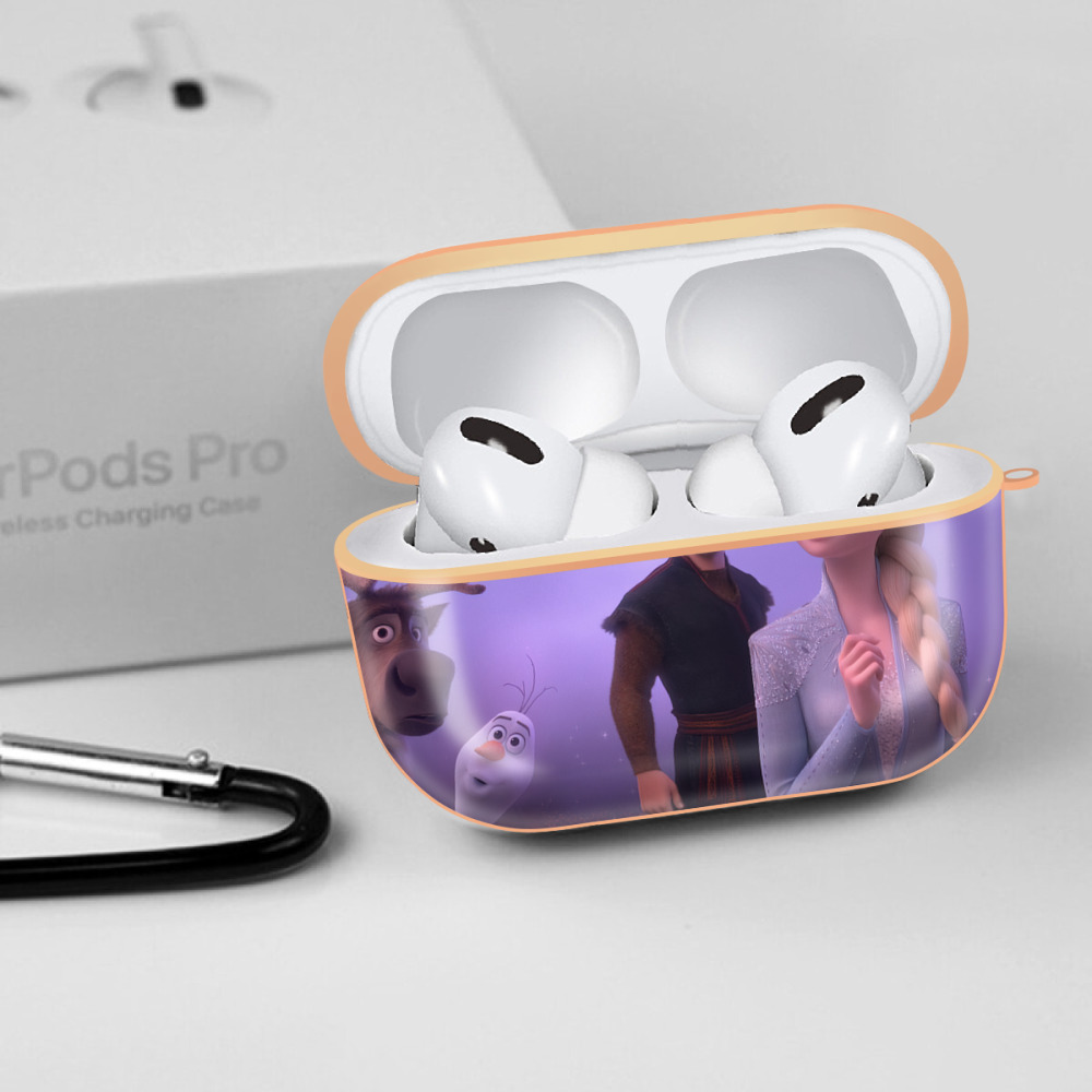 アナと雪の女王 アンナ エルサ Frozen Anna Elsa 【AirPods Pro用】ハードシェル保護ケース｜耐衝撃・防指紋・カラビナ付き商品仕様
