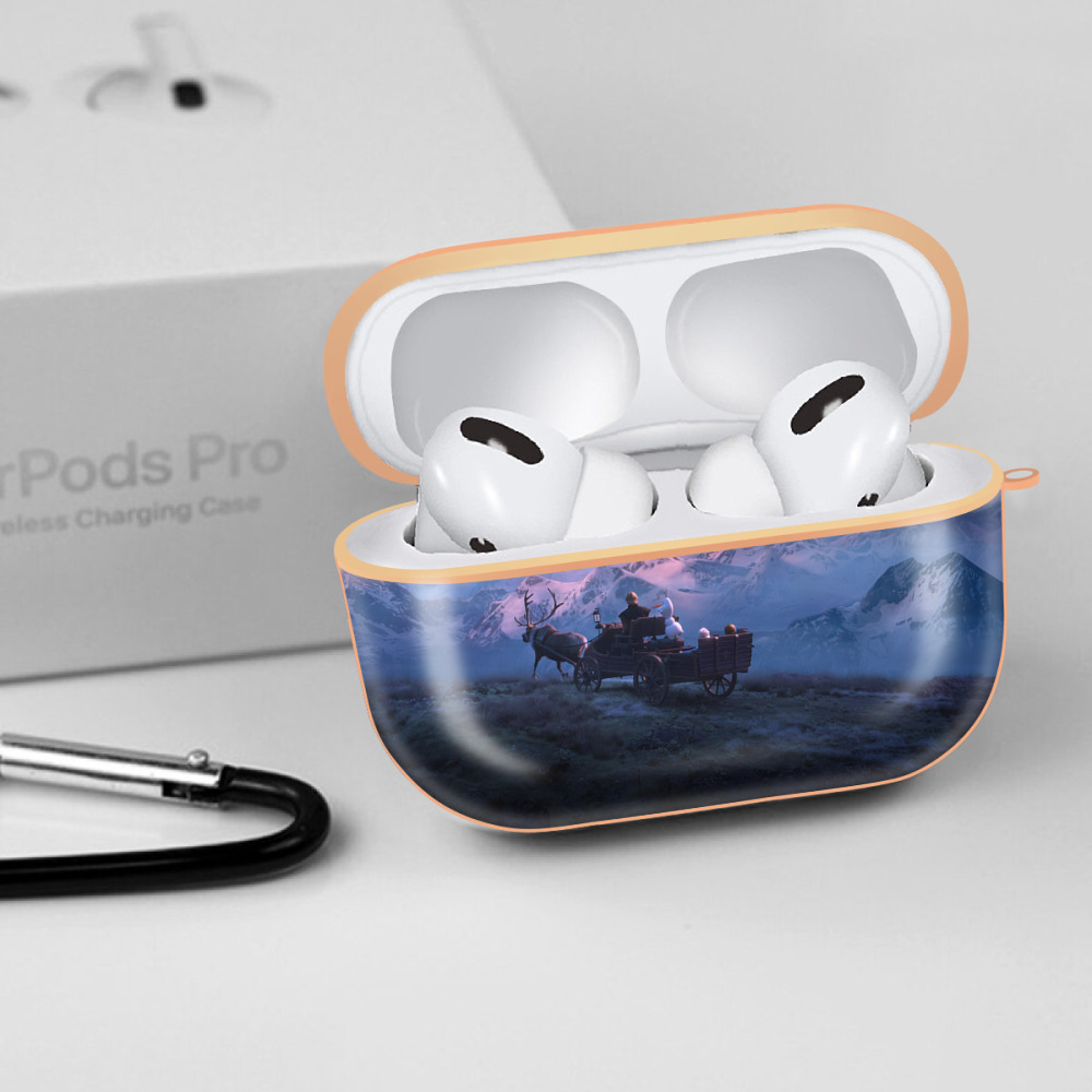 アナと雪の女王 アンナ エルサ Frozen Anna Elsa 【AirPods Pro用】ハードシェル保護ケース｜耐衝撃・防指紋・カラビナ付き商品仕様