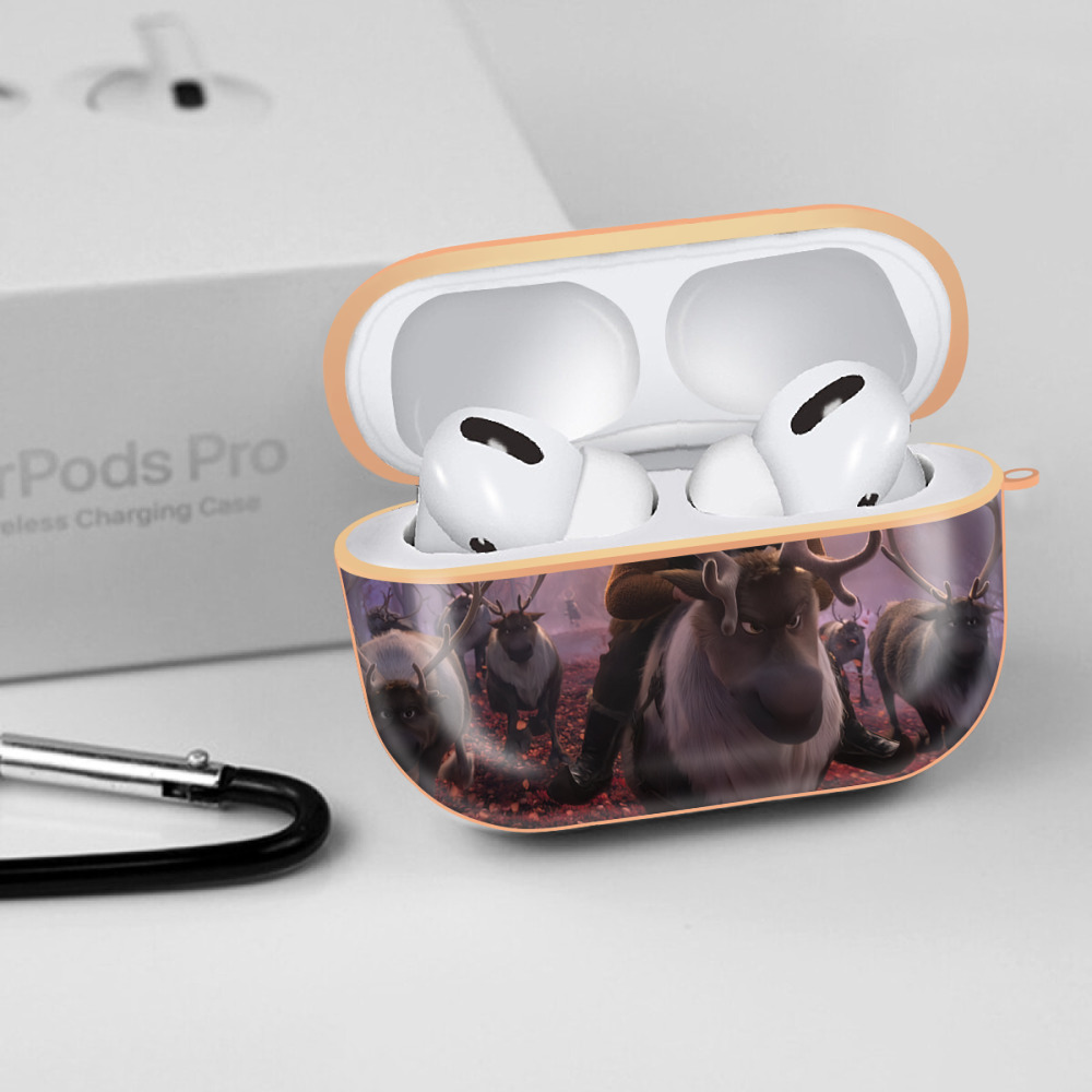 アナと雪の女王 アンナ エルサ Frozen Anna Elsa 【AirPods Pro用】ハードシェル保護ケース｜耐衝撃・防指紋・カラビナ付き商品仕様