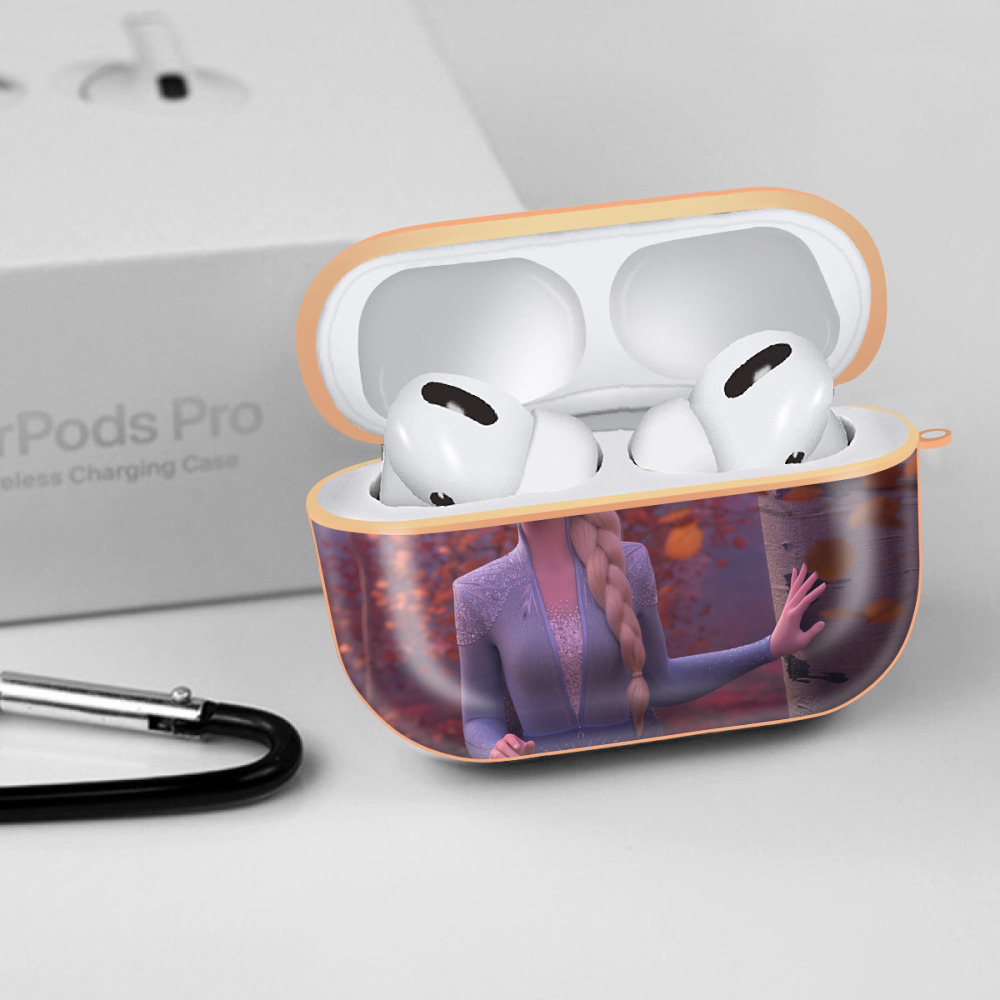 アナと雪の女王 アンナ エルサ Frozen Anna Elsa 【AirPods Pro用】ハードシェル保護ケース｜耐衝撃・防指紋・カラビナ付き商品仕様