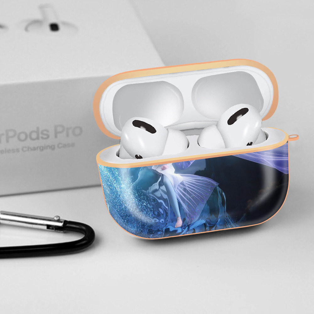 アナと雪の女王 アンナ エルサ Frozen Anna Elsa 【AirPods Pro用】ハードシェル保護ケース｜耐衝撃・防指紋・カラビナ付き商品仕様