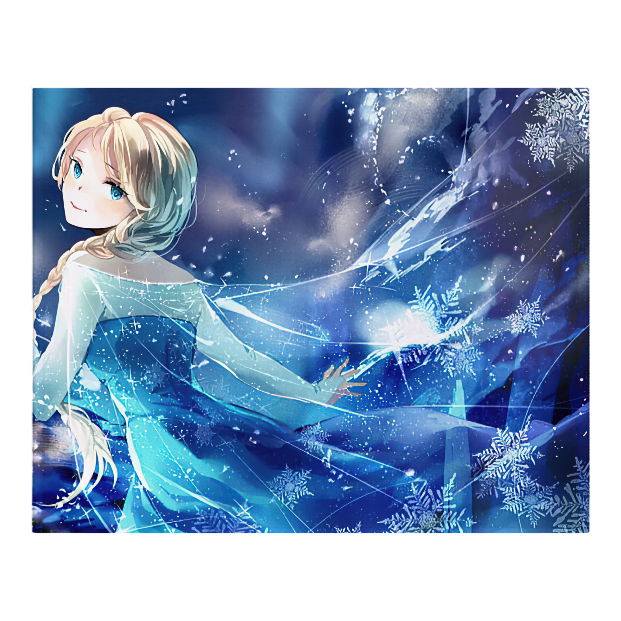 （画像用） アナと雪の女王 アンナ エルサ Frozen Anna Elsa フランネルブランケット・多サイズ対応（横型）