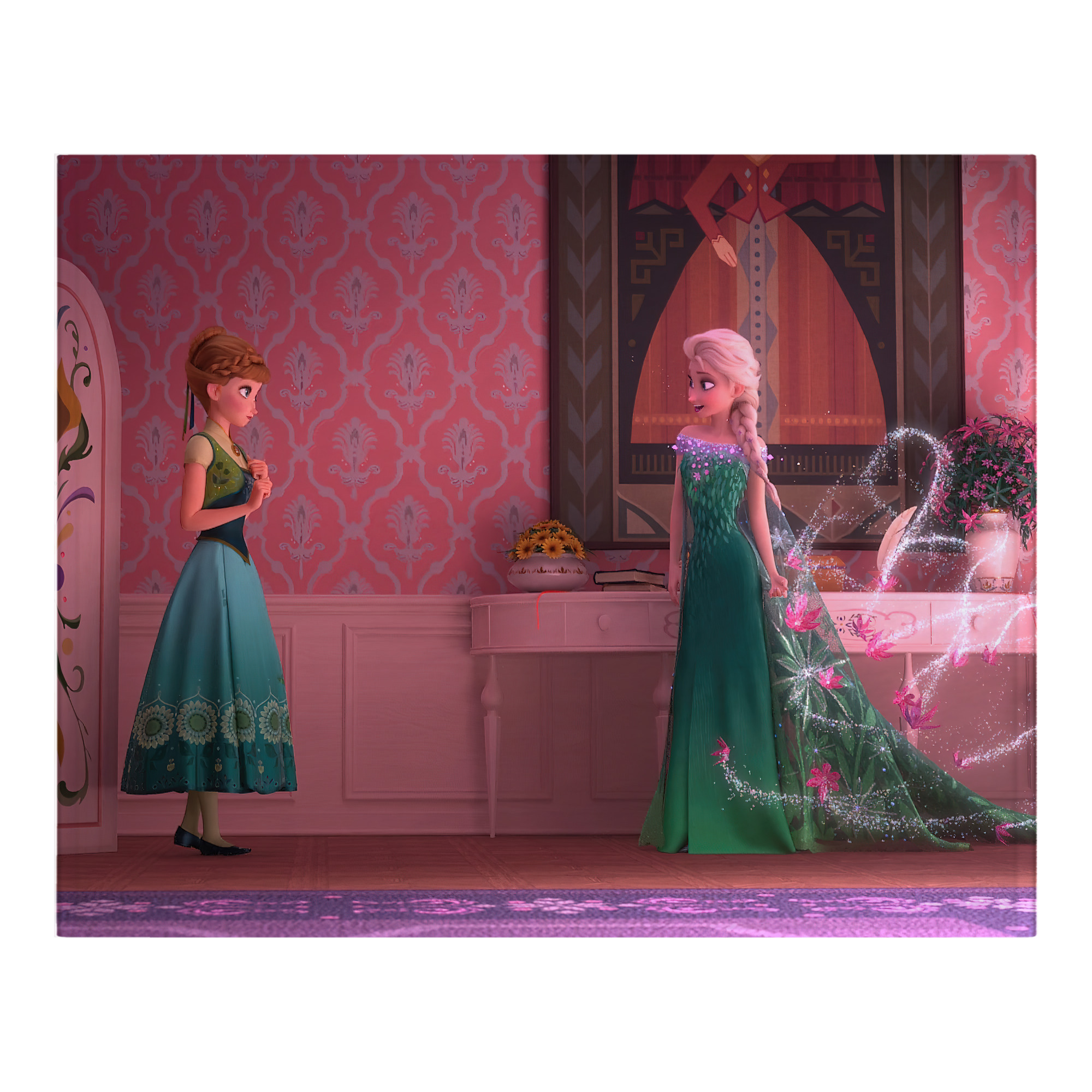 （画像用） アナと雪の女王 アンナ エルサ Frozen Anna Elsa フランネルブランケット・多サイズ対応（横型）
