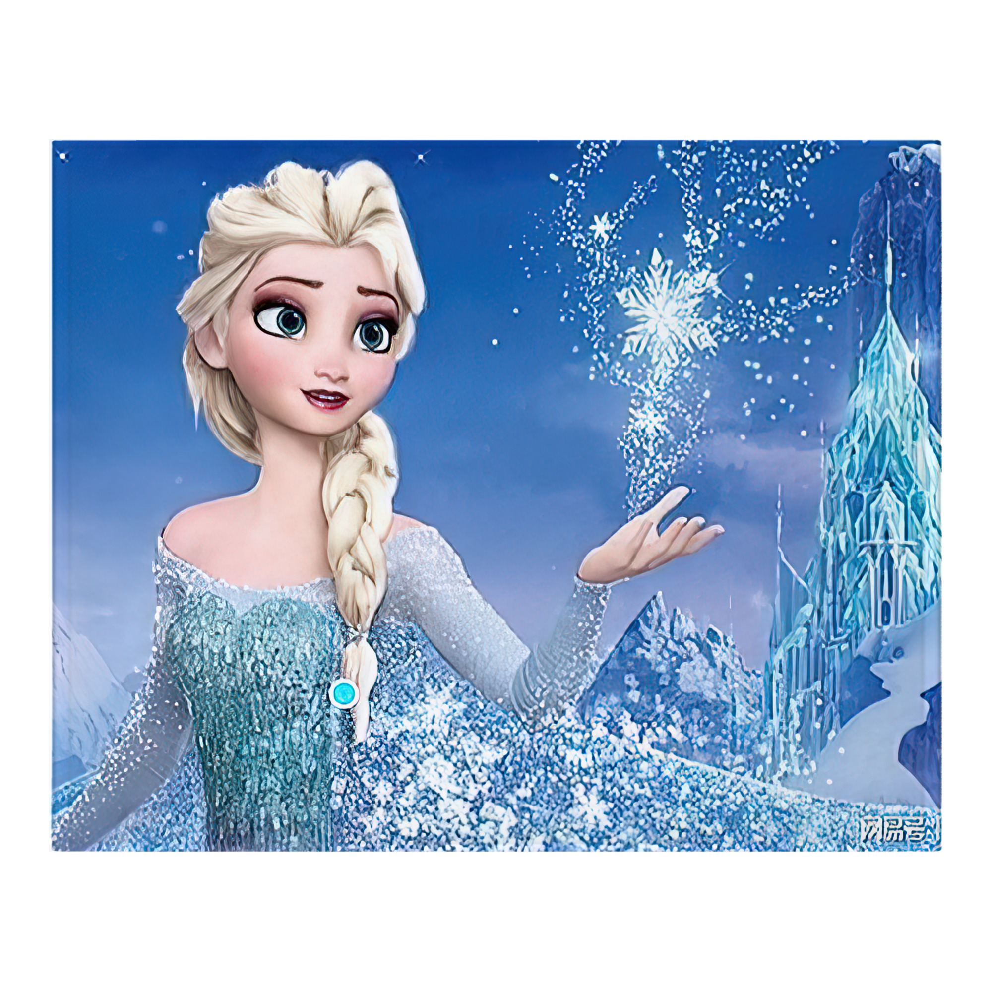 （画像用） アナと雪の女王 アンナ エルサ Frozen Anna Elsa フランネルブランケット・多サイズ対応（横型）