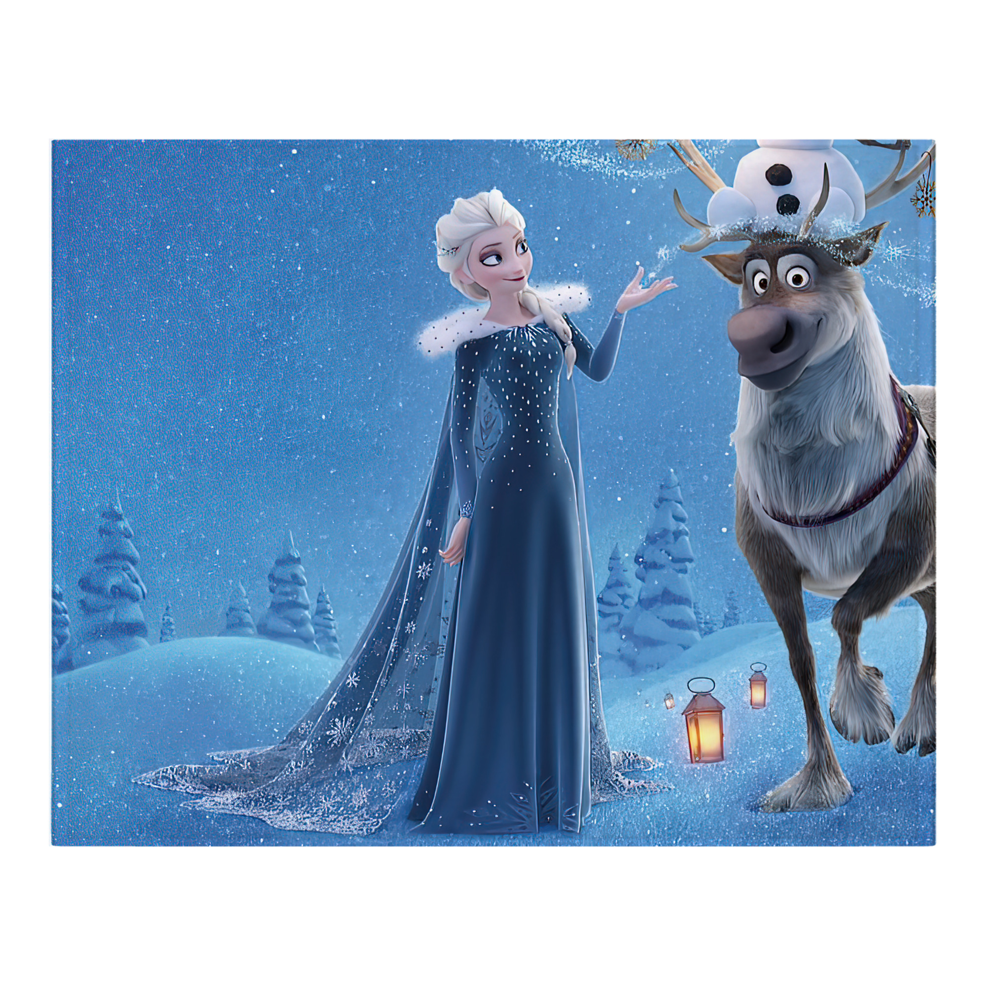 （画像用） アナと雪の女王 アンナ エルサ Frozen Anna Elsa フランネルブランケット・多サイズ対応（横型）