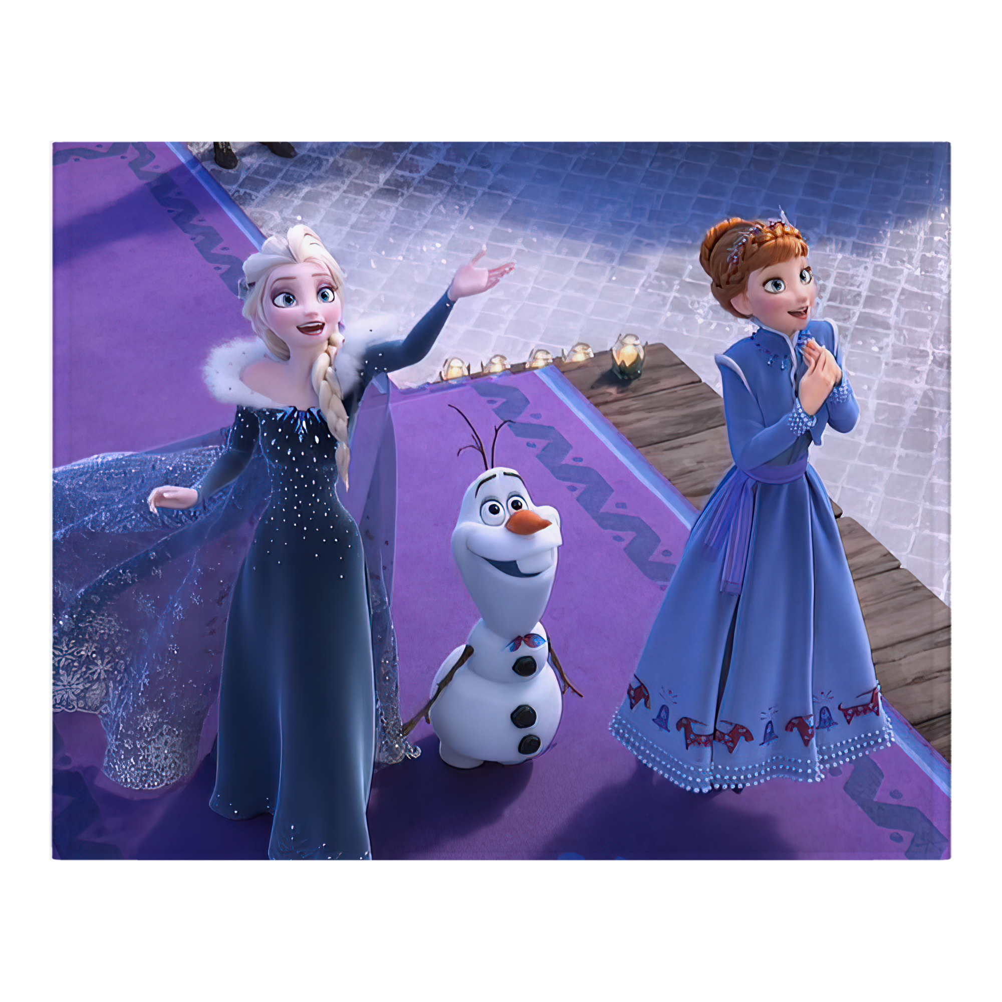 （画像用） アナと雪の女王 アンナ エルサ Frozen Anna Elsa フランネルブランケット・多サイズ対応（横型）