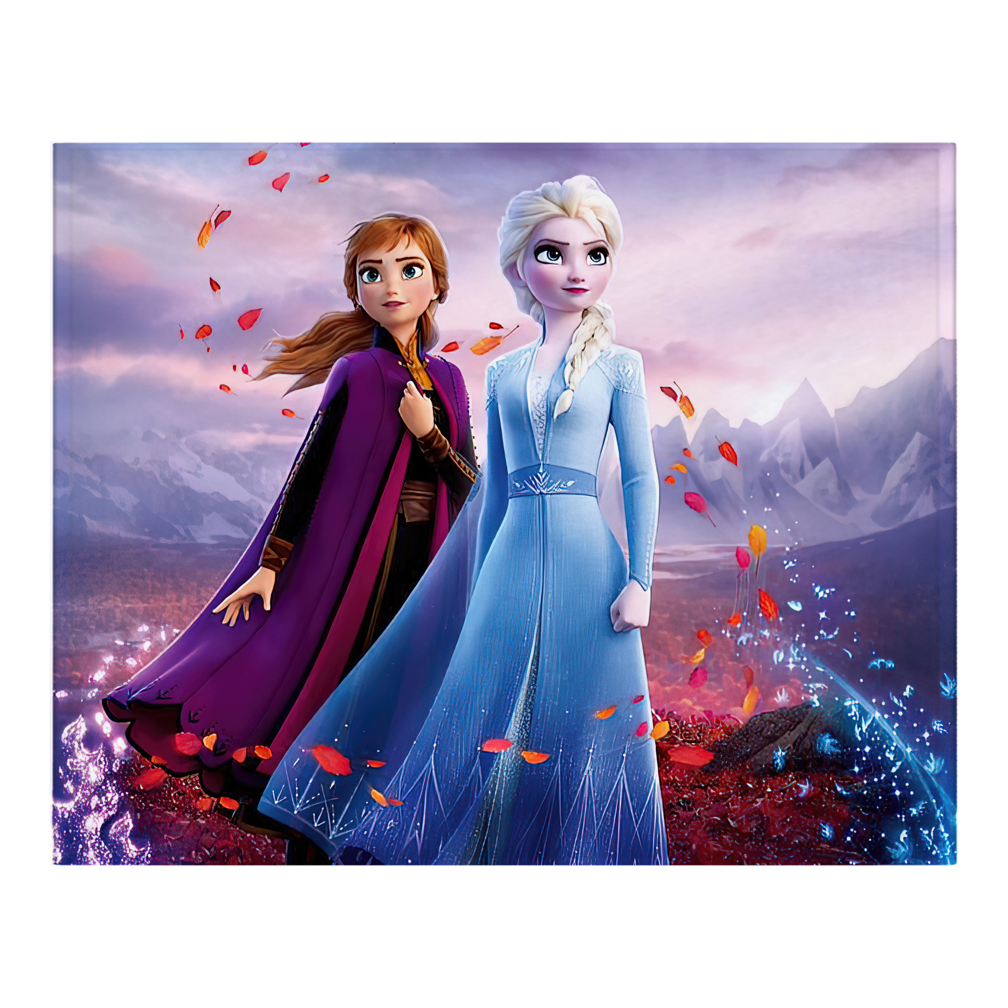 （画像用） アナと雪の女王 アンナ エルサ Frozen Anna Elsa フランネルブランケット・多サイズ対応（横型）