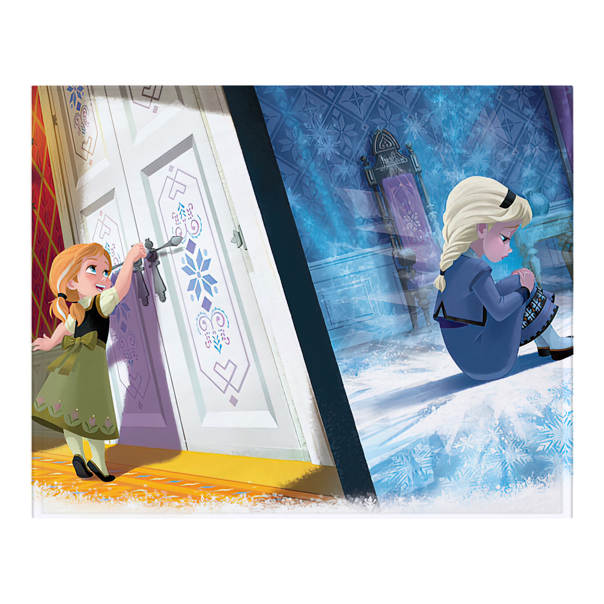 （画像用） アナと雪の女王 アンナ エルサ Frozen Anna Elsa フランネルブランケット・多サイズ対応（横型）