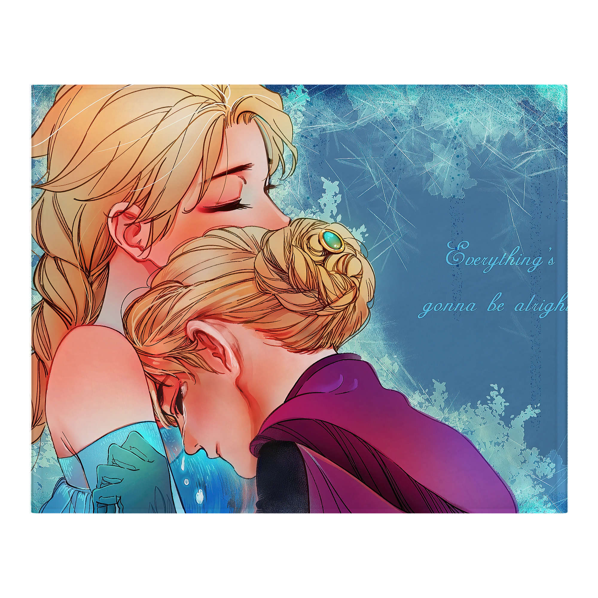 （画像用） アナと雪の女王 アンナ エルサ Frozen Anna Elsa フランネルブランケット・多サイズ対応（横型）