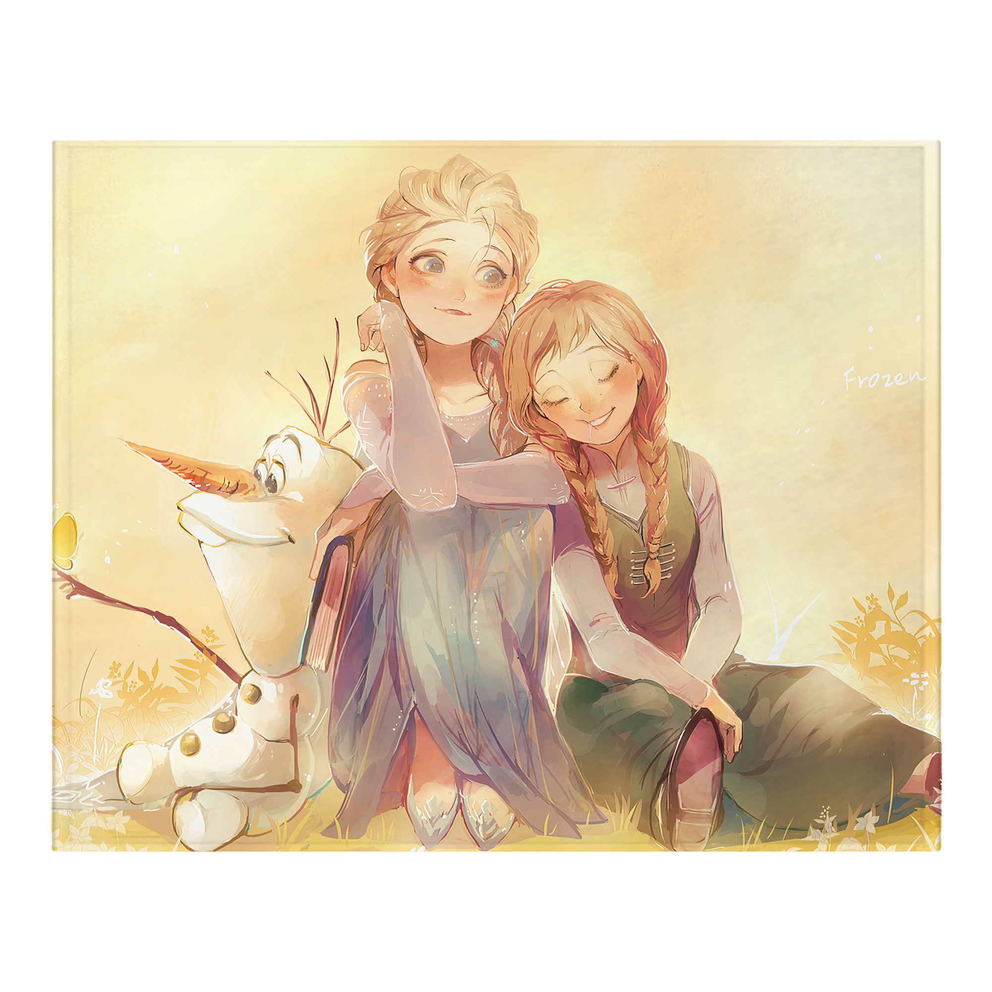 （画像用） アナと雪の女王 アンナ エルサ Frozen Anna Elsa フランネルブランケット・多サイズ対応（横型）
