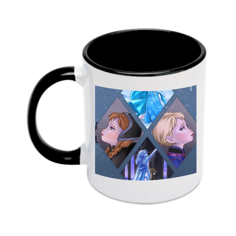 （画像用） アナと雪の女王 アンナ エルサ Frozen Anna Elsa カラーマグカップ