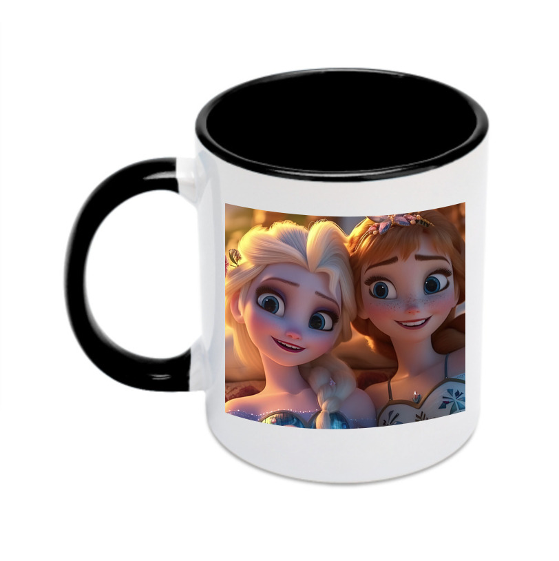 （画像用） アナと雪の女王 アンナ エルサ Frozen Anna Elsa カラーマグカップ