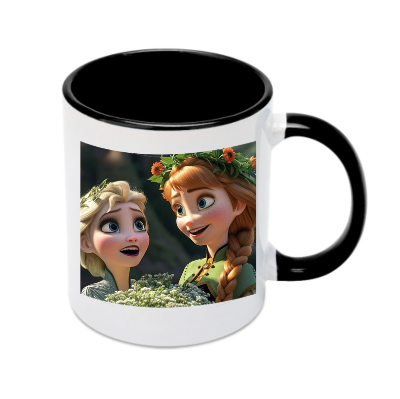 （画像用） アナと雪の女王 アンナ エルサ Frozen Anna Elsa カラーマグカップ