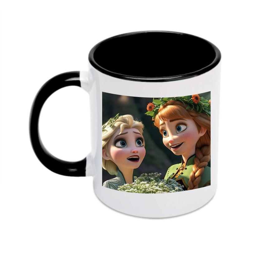（画像用） アナと雪の女王 アンナ エルサ Frozen Anna Elsa カラーマグカップ