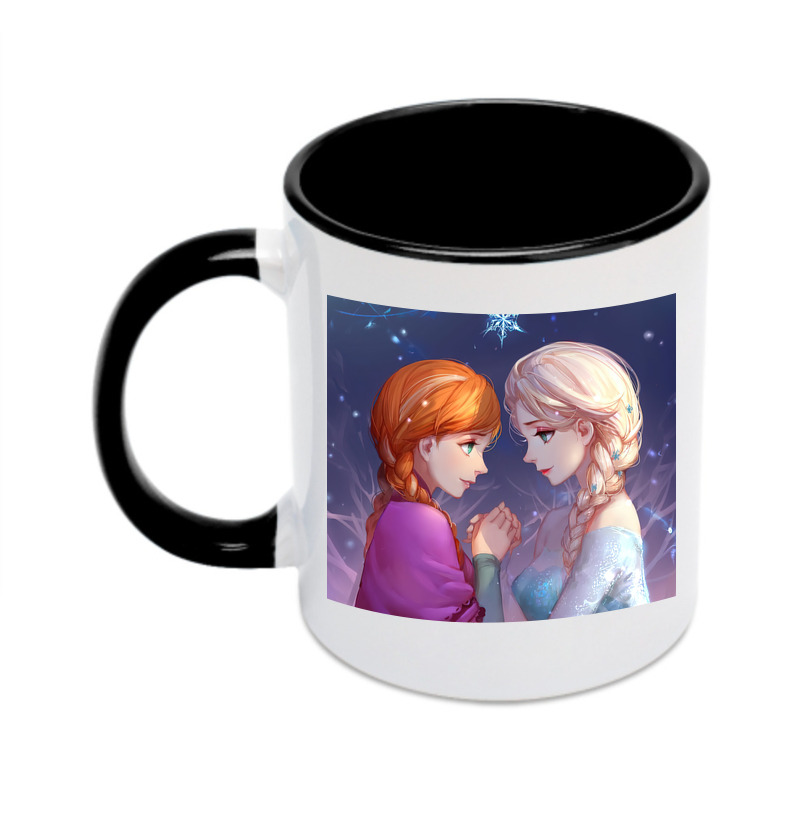 （画像用） アナと雪の女王 アンナ エルサ Frozen Anna Elsa カラーマグカップ
