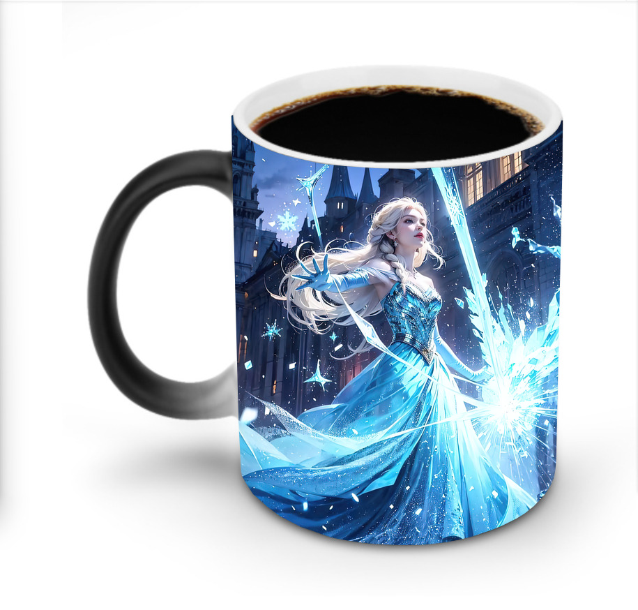 （画像用） アナと雪の女王 アンナ エルサ Frozen Anna Elsa 温度変色マグカップ