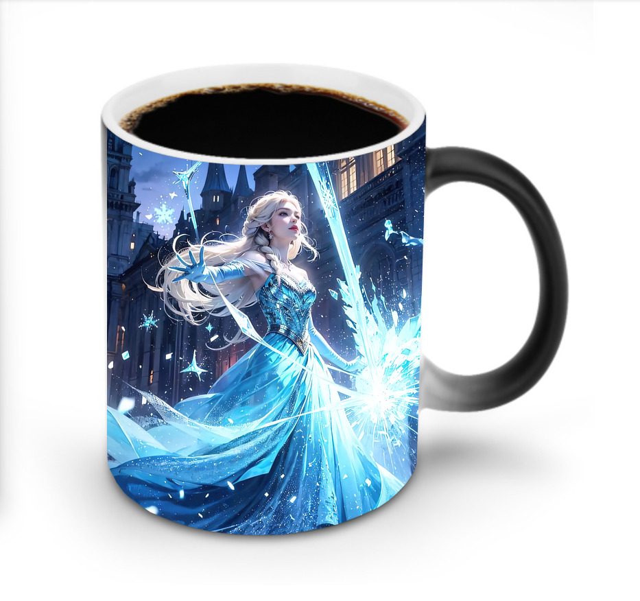 （画像用） アナと雪の女王 アンナ エルサ Frozen Anna Elsa 温度変色マグカップ