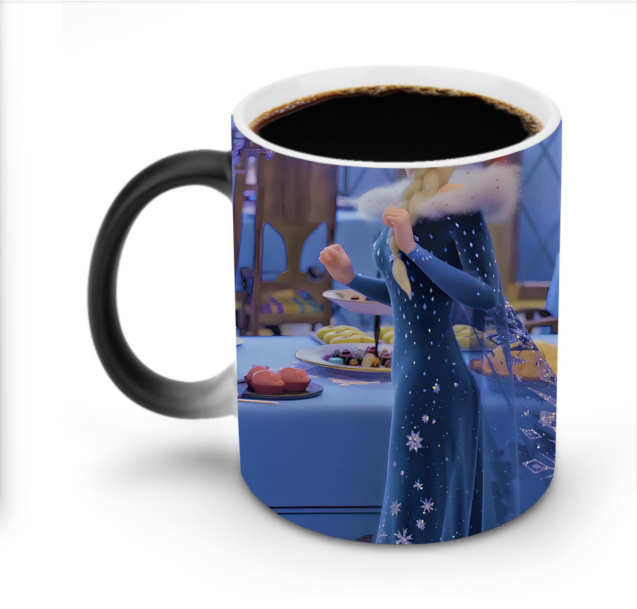 （画像用） アナと雪の女王 アンナ エルサ Frozen Anna Elsa 温度変色マグカップ