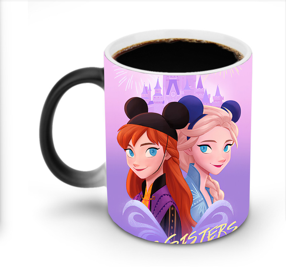 （画像用） アナと雪の女王 アンナ エルサ Frozen Anna Elsa 温度変色マグカップ