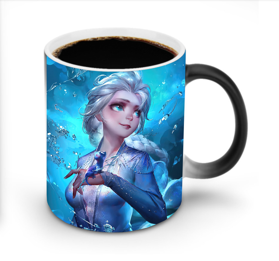 （画像用） アナと雪の女王 アンナ エルサ Frozen Anna Elsa 温度変色マグカップ