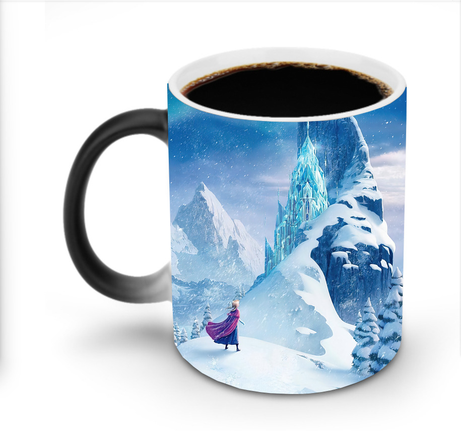 （画像用） アナと雪の女王 アンナ エルサ Frozen Anna Elsa 温度変色マグカップ
