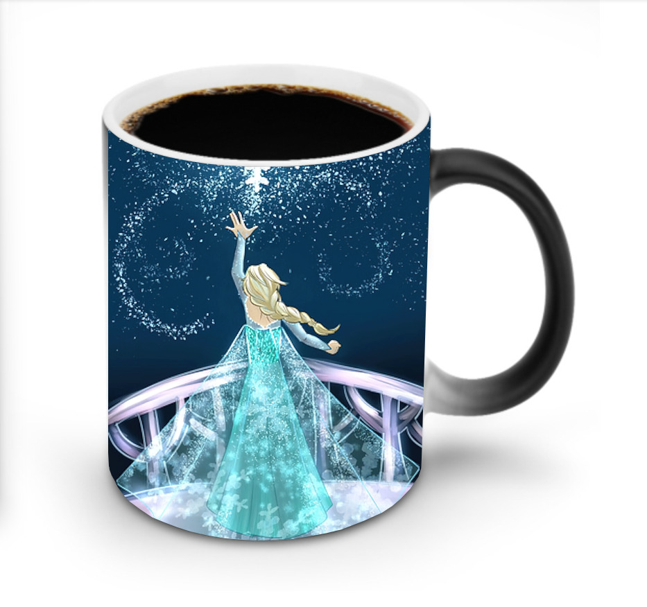 （画像用） アナと雪の女王 アンナ エルサ Frozen Anna Elsa 温度変色マグカップ