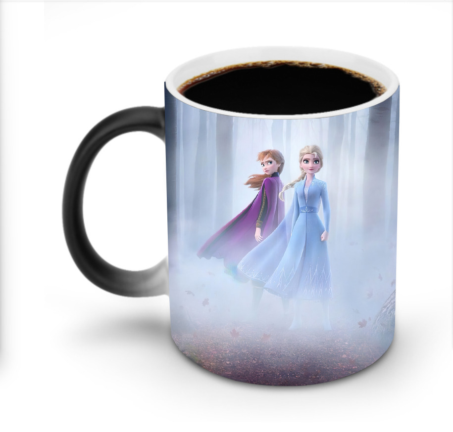 （画像用） アナと雪の女王 アンナ エルサ Frozen Anna Elsa 温度変色マグカップ