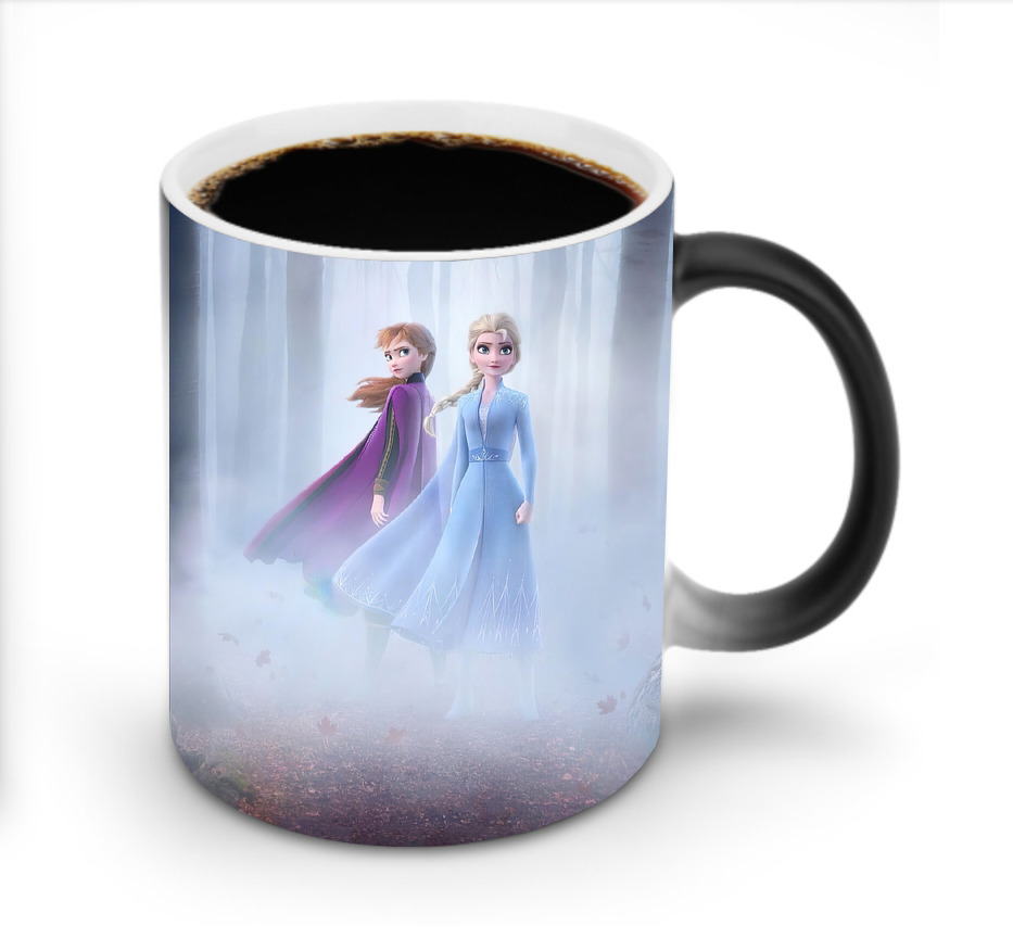 （画像用） アナと雪の女王 アンナ エルサ Frozen Anna Elsa 温度変色マグカップ