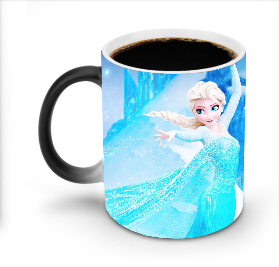 （画像用） アナと雪の女王 アンナ エルサ Frozen Anna Elsa 温度変色マグカップ