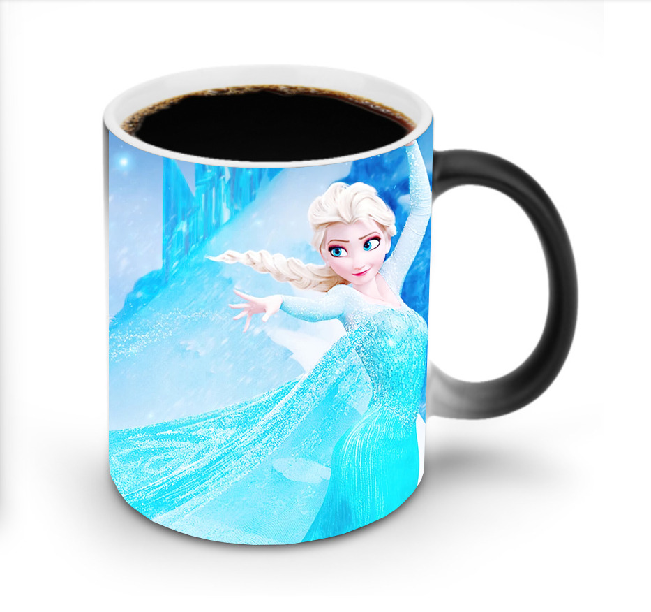 （画像用） アナと雪の女王 アンナ エルサ Frozen Anna Elsa 温度変色マグカップ