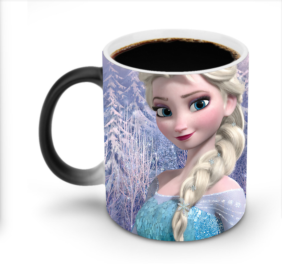 （画像用） アナと雪の女王 アンナ エルサ Frozen Anna Elsa 温度変色マグカップ