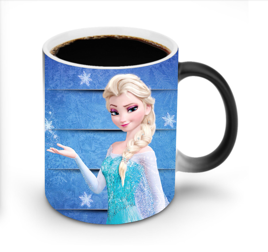 （画像用） アナと雪の女王 アンナ エルサ Frozen Anna Elsa 温度変色マグカップ